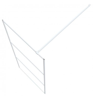  Dušo sienelė, balta, 80x195cm, skaidrus ESG stiklas - Dušo sienelės - 5