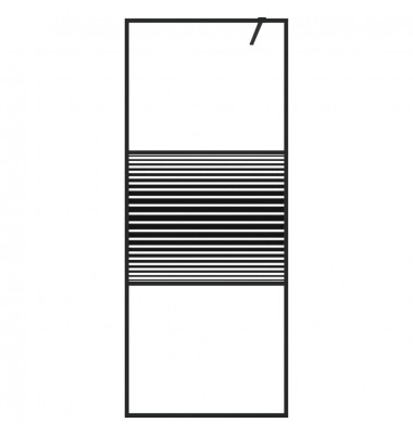  Dušo sienelė, juoda, 80x195cm, skaidrus ESG stiklas - Dušo sienelės - 3