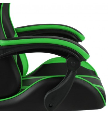 Žaidimų kėdė, juodos ir žalios spalvos, dirbtinė oda - Žaidimų kėdės - 5