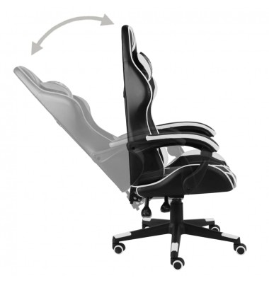 Žaidimų kėdė, juodos ir baltos spalvos, dirbtinė oda - Žaidimų kėdės - 3