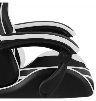 Žaidimų kėdė, juodos ir baltos spalvos, dirbtinė oda - Žaidimų kėdės - 5