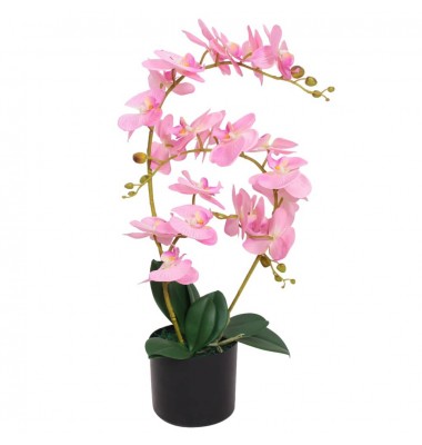  Dirbtinė orchidėja su vazonu, 65 cm, rožinė - Dirbtiniai augalai - 1