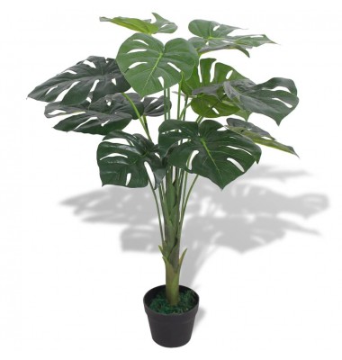 Dirbtinis Monstera augalas su vazonu, 70 cm, žalias - Dirbtiniai augalai - 1