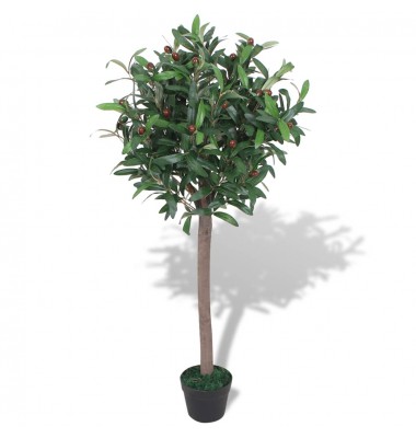  Dirbtinis lauramedis su vazonu, 120 cm, žalias - Dirbtiniai augalai - 1