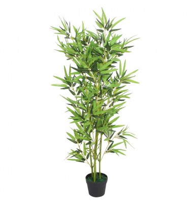  Dirbtinis bambuko augalas su vazonu, 120 cm, žalias   - Dirbtiniai augalai - 1