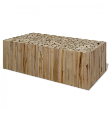  Kavos staliukas, 90x50x30cm, natūrali tikmedžio mediena - Kavos staliukai - 1