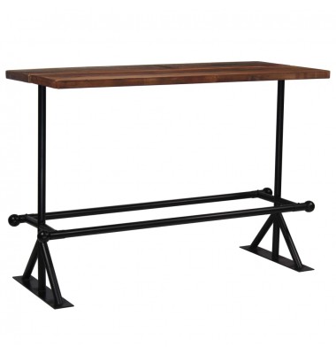  Baro stalas, perdirbta mediena, tamsiai rudos sp., 150x70x107cm  - Stalai - 1