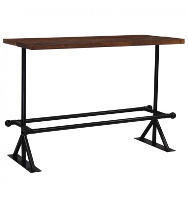  Baro stalas, perdirbta mediena, tamsiai rudos sp., 150x70x107cm  - Stalai - 9