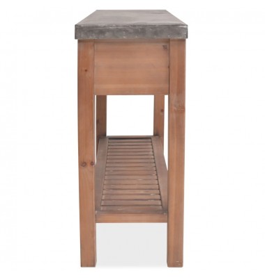  Konsolinis staliukas, tvirta eglės mediena, 122 x 35 x 80 cm - Žurnaliniai staliukai - 4