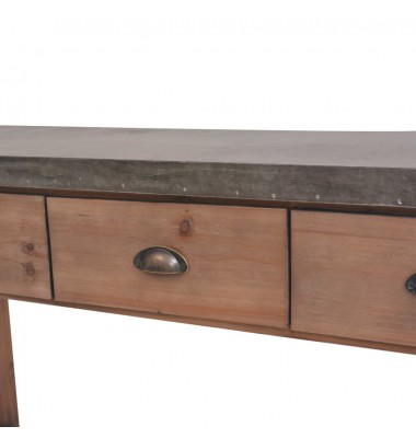  Konsolinis staliukas, tvirta eglės mediena, 122 x 35 x 80 cm - Žurnaliniai staliukai - 6
