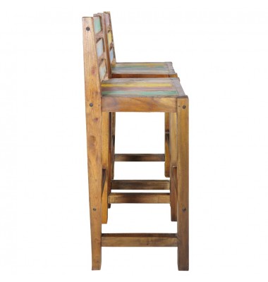  Baro taburetės, 2vnt., perdirbtos medienos masyvas - Baro kėdės - 3