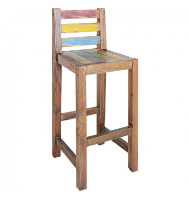  Baro taburetės, 2vnt., perdirbtos medienos masyvas - Baro kėdės - 6
