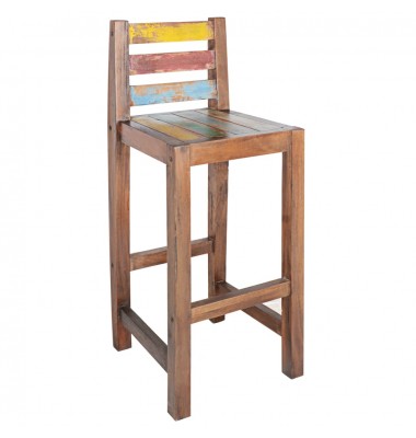  Baro taburetės, 2vnt., perdirbtos medienos masyvas - Baro kėdės - 7