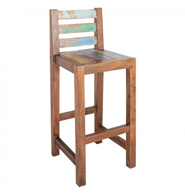  Baro taburetės, 2vnt., perdirbtos medienos masyvas - Baro kėdės - 8