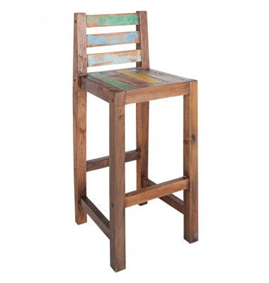  Baro taburetės, 2vnt., perdirbtos medienos masyvas - Baro kėdės - 10