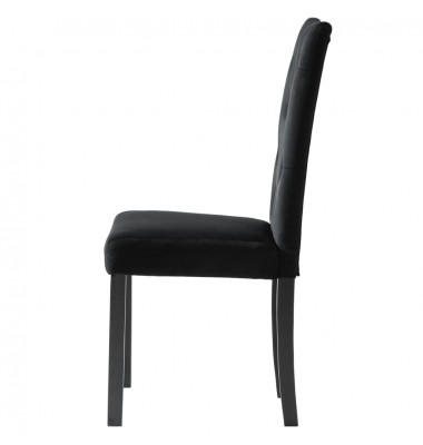  Valgomojo kėdės, 4 vnt., juodos, aksomas - Valgomojo Kėdės - 5