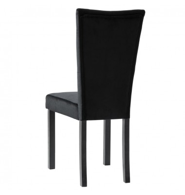  Valgomojo kėdės, 4 vnt., juodos, aksomas - Valgomojo Kėdės - 6