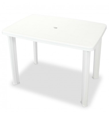  Bistro baldų komplektas, 3d., baltas, plastikas - Lauko baldų komplektai - 2