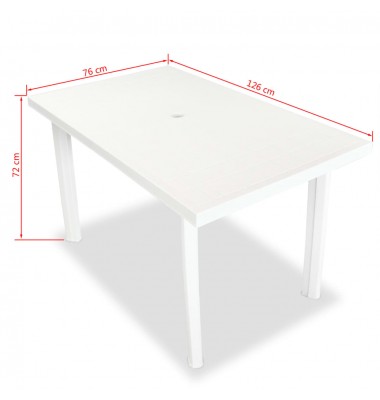  Lauko valg. baldų komplektas, 5d., baltos spalvos, plastikas - Lauko baldų komplektai - 10