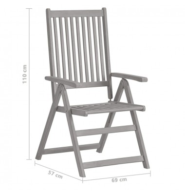  Atlošiamos sodo kėdės su pagalvėmis, 2vnt., akacijos masyvas - Lauko kėdės - 10