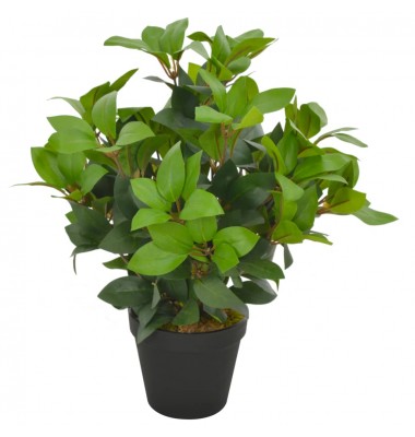  Dirbtinis augalas-lauramedis su vazonu, žalios spalvos, 40cm - Dirbtiniai augalai - 1