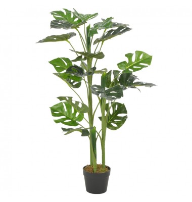  Dirbtinis augalas Monstera su vazonu, žalios spalvos, 100 cm - Dirbtiniai augalai - 1