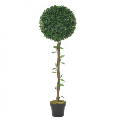  Dirbtinis augalas-lauramedis su vazonu, žalios spalvos, 130cm - Dirbtiniai augalai - 1