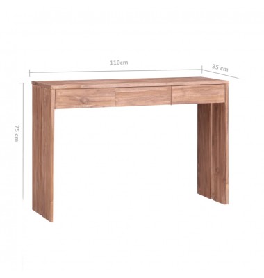  Konsolinis staliukas, 110x35x75cm, tikmedžio medienos masyvas - Žurnaliniai staliukai - 8
