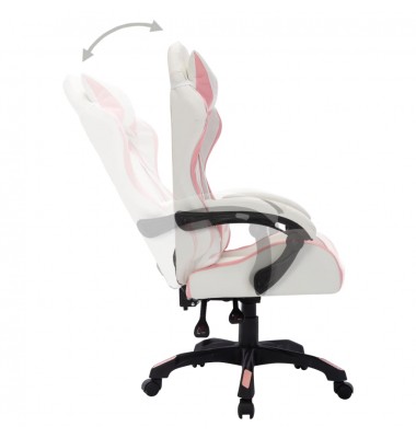 Žaidimų kėdė su LED lemputėmis, rožinė ir juoda, dirbtinė oda - Biuro kėdės - 5