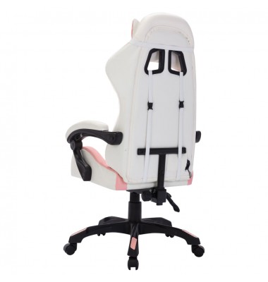  Žaidimų kėdė su LED lemputėmis, rožinė ir juoda, dirbtinė oda - Biuro kėdės - 6