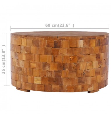  Kavos staliukas, 60x60x35cm, tikmedžio medienos masyvas - Kavos staliukai - 3
