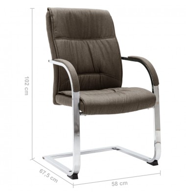  Gembinė biuro kėdė, taupe spalvos, audinys - Biuro kėdės - 6