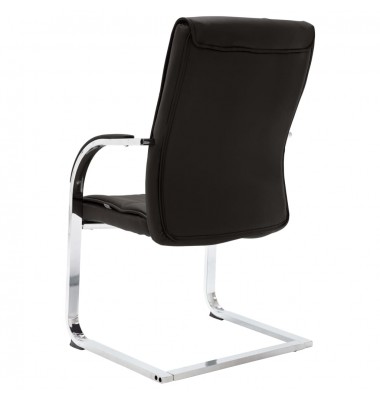  Gembinė biuro kėdė, juodos spalvos, dirbtinė oda - Biuro kėdės - 4