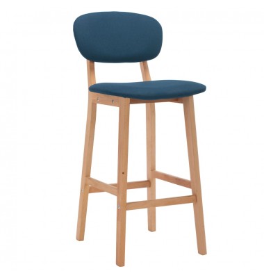  Baro taburetės, 2vnt., mėlynos spalvos, audinys - Baro kėdės - 2