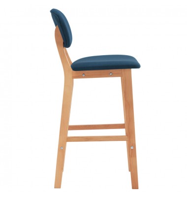  Baro taburetės, 2vnt., mėlynos spalvos, audinys - Baro kėdės - 4