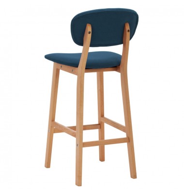  Baro taburetės, 2vnt., mėlynos spalvos, audinys - Baro kėdės - 5