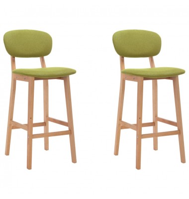  Baro taburetės, 2vnt., žalios spalvos, audinys - Baro kėdės - 1