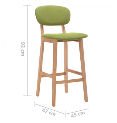  Baro taburetės, 2vnt., žalios spalvos, audinys - Baro kėdės - 8