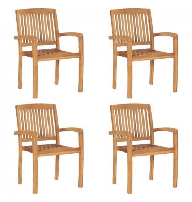  Sudedamos sodo kėdės, 4vnt., tikmedžio masyvas - Lauko kėdės - 1