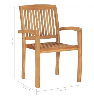  Sudedamos sodo kėdės, 8vnt., tikmedžio masyvas - Lauko kėdės - 5