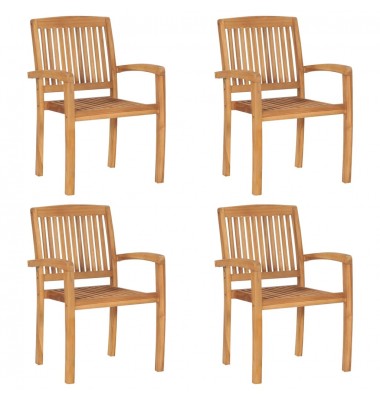  Sudedamos sodo kėdės su pagalvėlėmis, 4vnt., tikmedžio masyvas - Lauko kėdės - 2