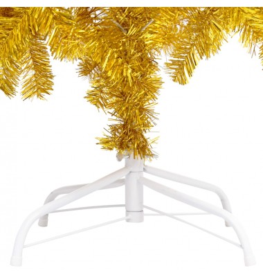  Dirbtinė Kalėdų eglutė su LED/žaisliukais, auksinė, 210cm, PET - Kalėdinės eglutės - 4