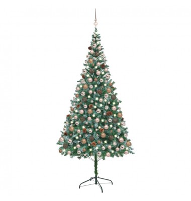  Dirbtinė Kalėdų eglutė su LED/žaisliukais/kankorėžiais, 210cm - Kalėdinės eglutės - 1
