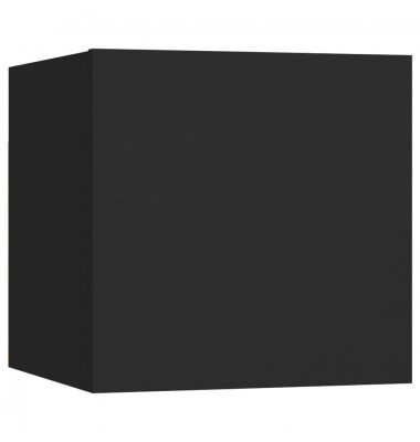 Televizoriaus spintelių komplektas, 8 dalių, juodas, MDP - TV spintelės - 5