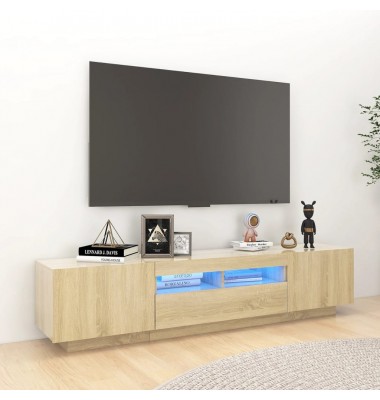  Televizoriaus spintelė su LED apšvietimu, ąžuolo, 180x35x40cm - TV spintelės - 1