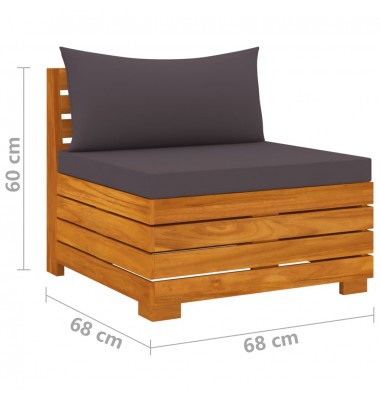  Sodo komplektas su pagalvėlėmis, 3 dalių, akacijos masyvas - Lauko baldų komplektai - 6