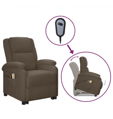  Elektrinis masažinis krėslas, pilkas, dirbtinė oda - Masažiniai krėslai - 1