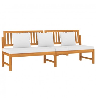  Sofa su kreminėmis pagalvėlėmis, 200x60x75cm, akacijos masyvas  - Lauko sofos, lovos - 3