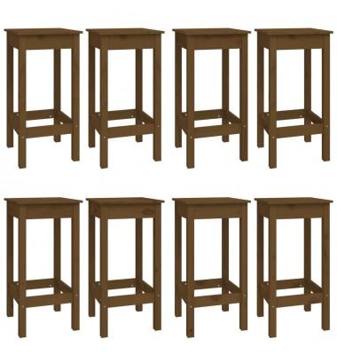  Baro baldų komplektas, 9 dalių, medaus rudas, pušies masyvas - Valgomojo, baro komplektai - 3