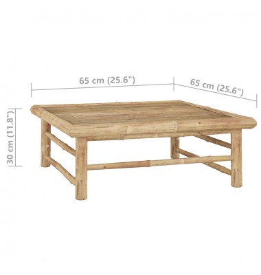  Sodo stalas, 65x65x30cm, bambukas - Moduliniai lauko baldai - 5